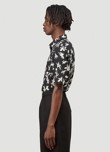 Saint Laurent Floral-Print Shirt Black sla0143006