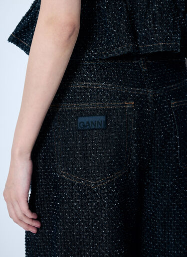 GANNI Fluffy Denim Carpenter Jeans Black gan0259031
