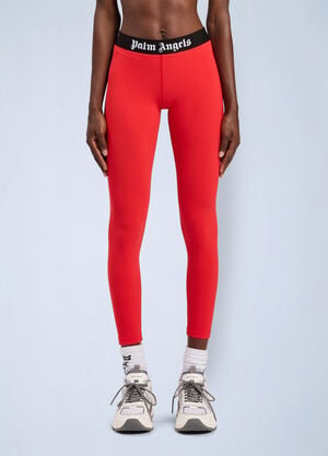 Palm Angels Classic Logo Sport Leggings Red pma0264247