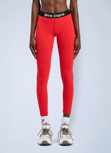 Palm Angels Classic Logo Sport Leggings Red pma0264247