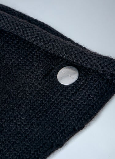 LN-CC® - Rick Owens: Extended Knit Gloves - Black Rick Owens Extended Knit Gloves Black ric0165081
