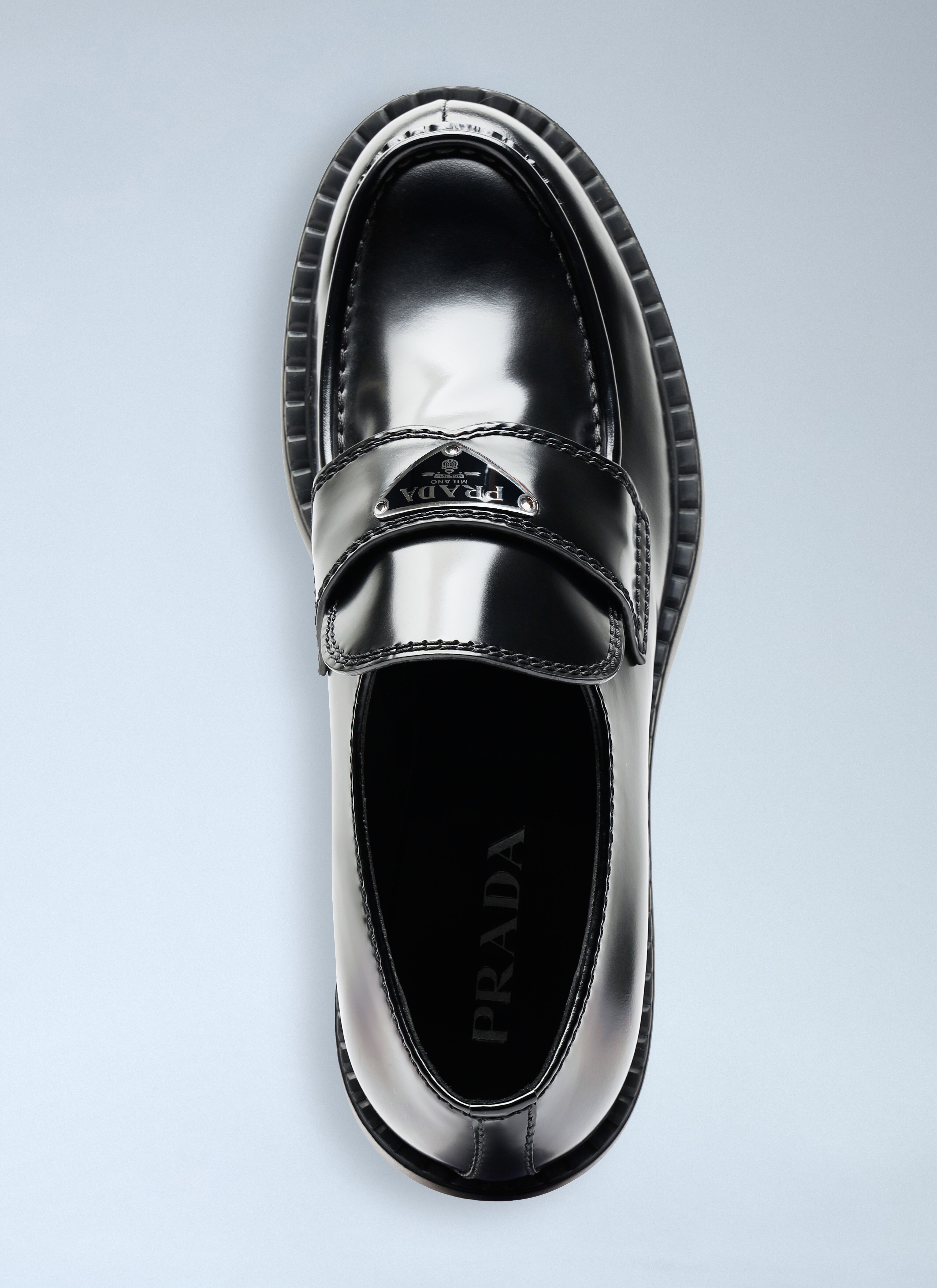 Prada Chocolate Loafers in Black | LN-CC