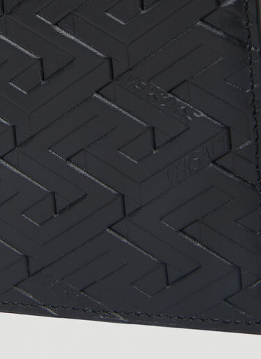Versace Greca Motif Bi-Fold Wallet Black ver0151037