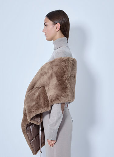 LN-CC® - Max Mara: Faux Fur Stole - Brown Max Mara Faux Fur Stole Brown max0266165