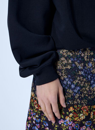 LN-CC® - Dries Van Noten: Relaxed Hoodie with Gathered Neckline - Black Dries Van Noten Relaxed Hoodie with Gathered Neckline Black dvn0266021
