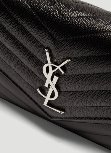 Saint Laurent YSL Monogrammed Wallet Bag Black sla0230038