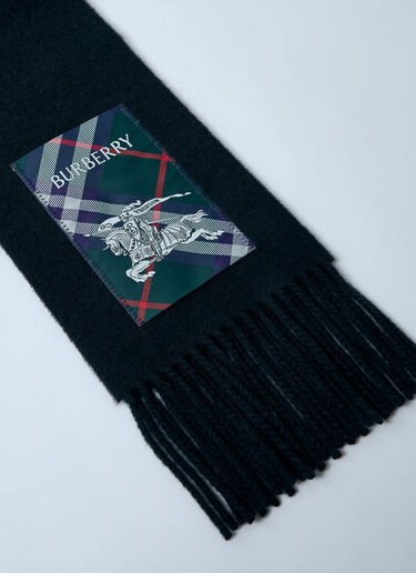 Burberry Check Label Cashmere Scarf Black bur0159033
