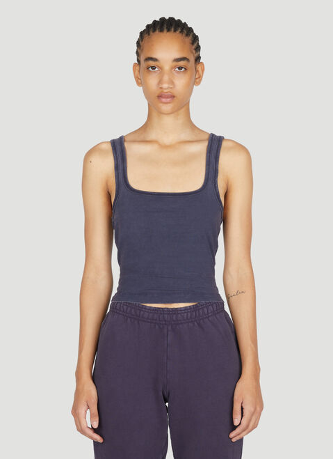 Entire Studios Square Neck Cropped Tank Top Beige ent0253020