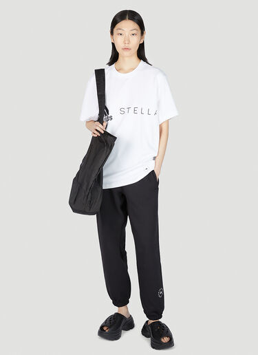 adidas by Stella McCartney 로고 프린트 티셔츠 화이트 asm0251003