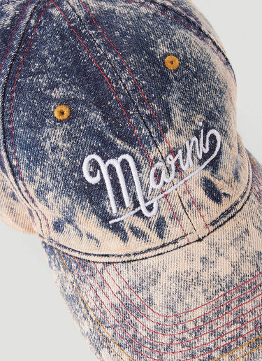 Distressed Baseball Cap Marni Distressed Baseball Cap Blue mni0253040