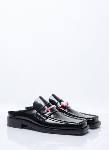 Martine Rose 串珠方头穆勒鞋  黑色 mtr0156017