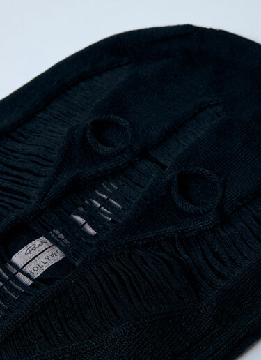 사다리 패턴 울 발라클라바 Rick Owens 사다리 패턴 울 발라클라바 블랙 ric0160012