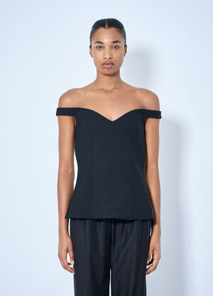 RÓHE Off Shoulder Top Black roe0265008