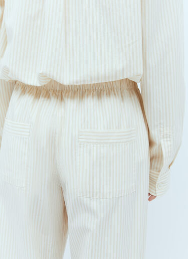 x Birkenstock Stripe Pants Tekla x Birkenstock Stripe Pants Cream tek0355007