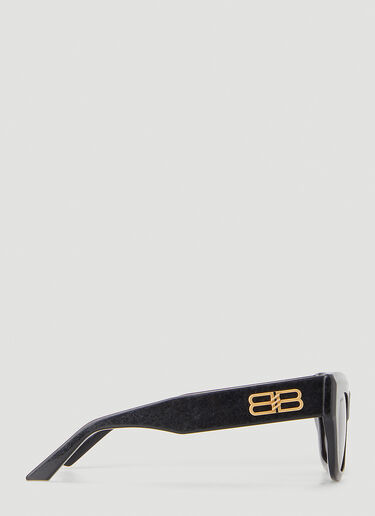 Balenciaga Rive D形框太阳镜 黑 bal0249143