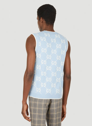 Gucci GG 민소매 펄 니트 스웨터 라이트 블루 guc0150045