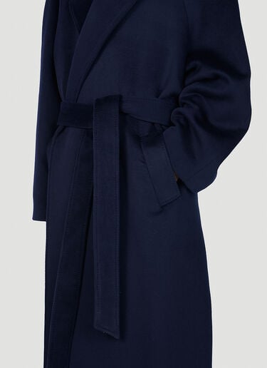 Balenciaga Raglan Belted Coat Dark Blue bal0151004