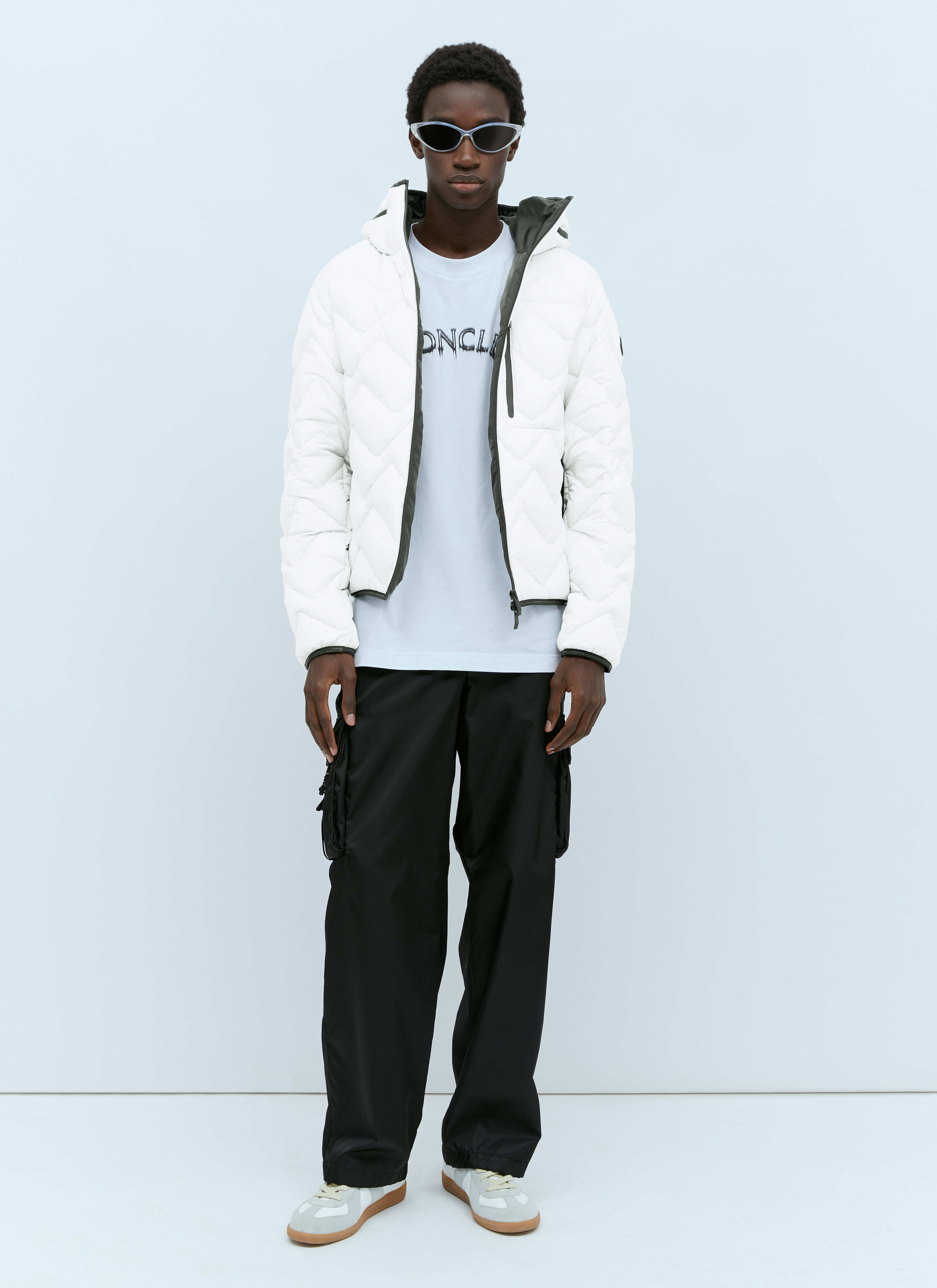 Moncler white down jacket hotsell