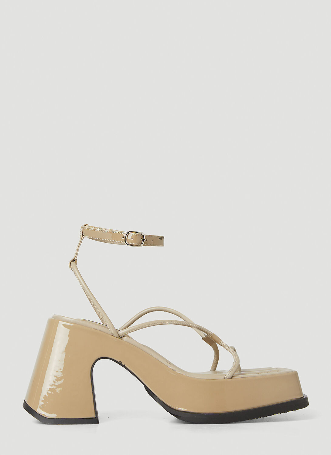 Eytys Olympia Ankle Strap Square In Beige