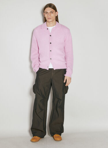 Our Legacy Evening Polo Knit Cardigan Pink our0155003