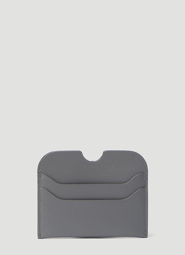 Acne Studios Logo Print Leather Cardholder Grey acn0154057