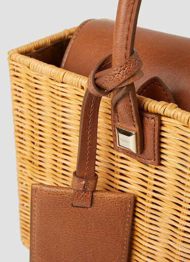 Max Mara Cesto Wicker Handbag Beige max0252035