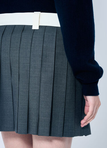 Miu Miu Pleated Mini Skirt Grey miu0259008