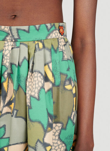 Kenzo Printed Mini Skirt Green knz0253001