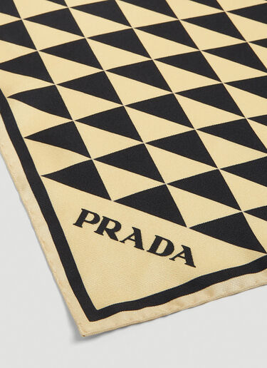 Triangle Graphic Neck Scarf Prada Triangle Graphic Neck Scarf Yellow pra0251025