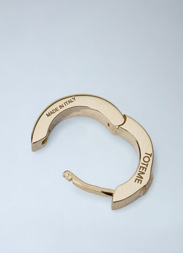 TOTEME Bezel Diamond Hoops Gold tot0261076