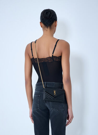 Saint Laurent 카산드르 체인 지갑 검정 sla0263079