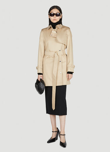 Burberry Check Trench Coat Beige bur0252008