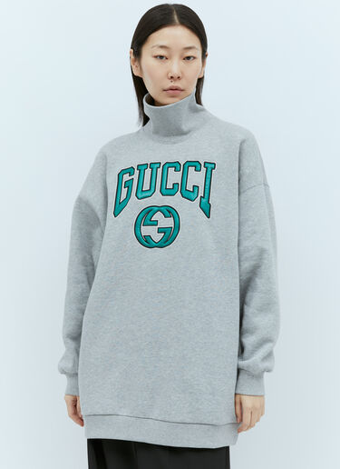 Gucci 徽标刺绣运动衫  灰色 guc0255047