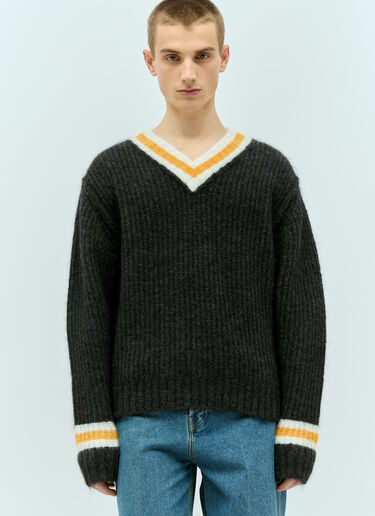 Stüssy 모헤어 테니스 스웨터  블랙 sts0153031