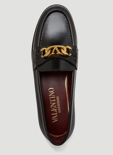 Valentino Chainlord Loafers Black val0149020