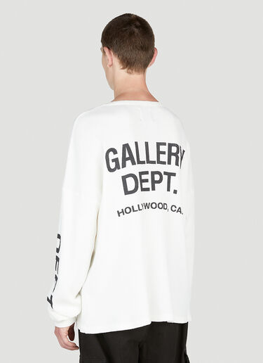 Gallery Dept. Logo Print Thermal Sweatshirt White gdp0153005