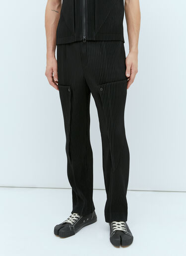 Homme Plissé Issey Miyake Unfold Panel Construction Pants Black hmp0154008