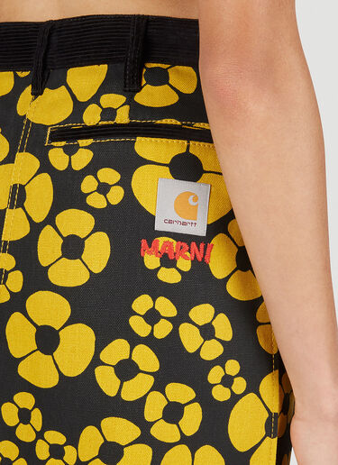 Marni x Carhartt Floral Print Skirt Yellow mca0250008