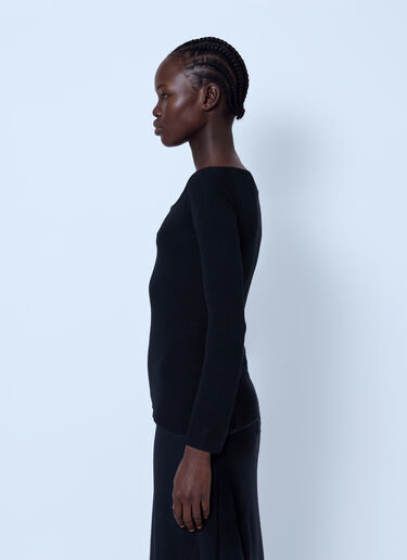 LN-CC® - Vivienne Westwood: Orgy Asymmetric Off-Shoulder T-Shirt - Black Vivienne Westwood Orgy Asymmetric Off-Shoulder T-Shirt Black vvw0266008