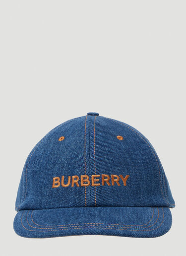 Burberry Logo Denim Baseball Cap Blue bur0253076