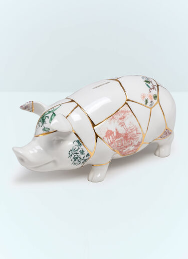 Seletti Kintsugi Piggy Bank White wps0691654