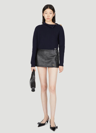 가죽 미니스커트 Prada 가죽 미니스커트 블랙 pra0254005