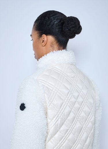 LN-CC® - Moncler: Diamond-Quilted Padded Cardigan - White Moncler Diamond-Quilted Padded Cardigan White mon0265101