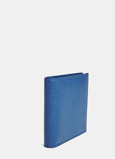 Thom Browne Billfold Pebbled Leather Wallet Blue thb0125044