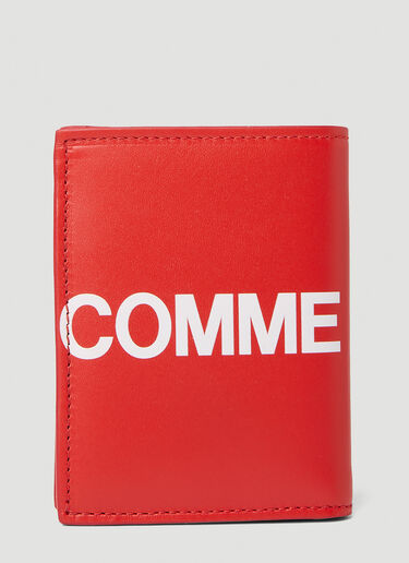 Comme des Garçons Wallet Logo Print Wallet Red cdw0351008