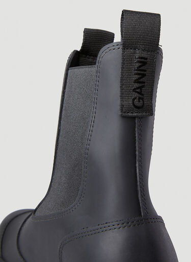GANNI Recycled Rubber City Boot #000000 gan0246032