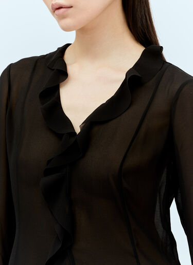 Acne Studios 러플 블라우스 블랙 acn0255009