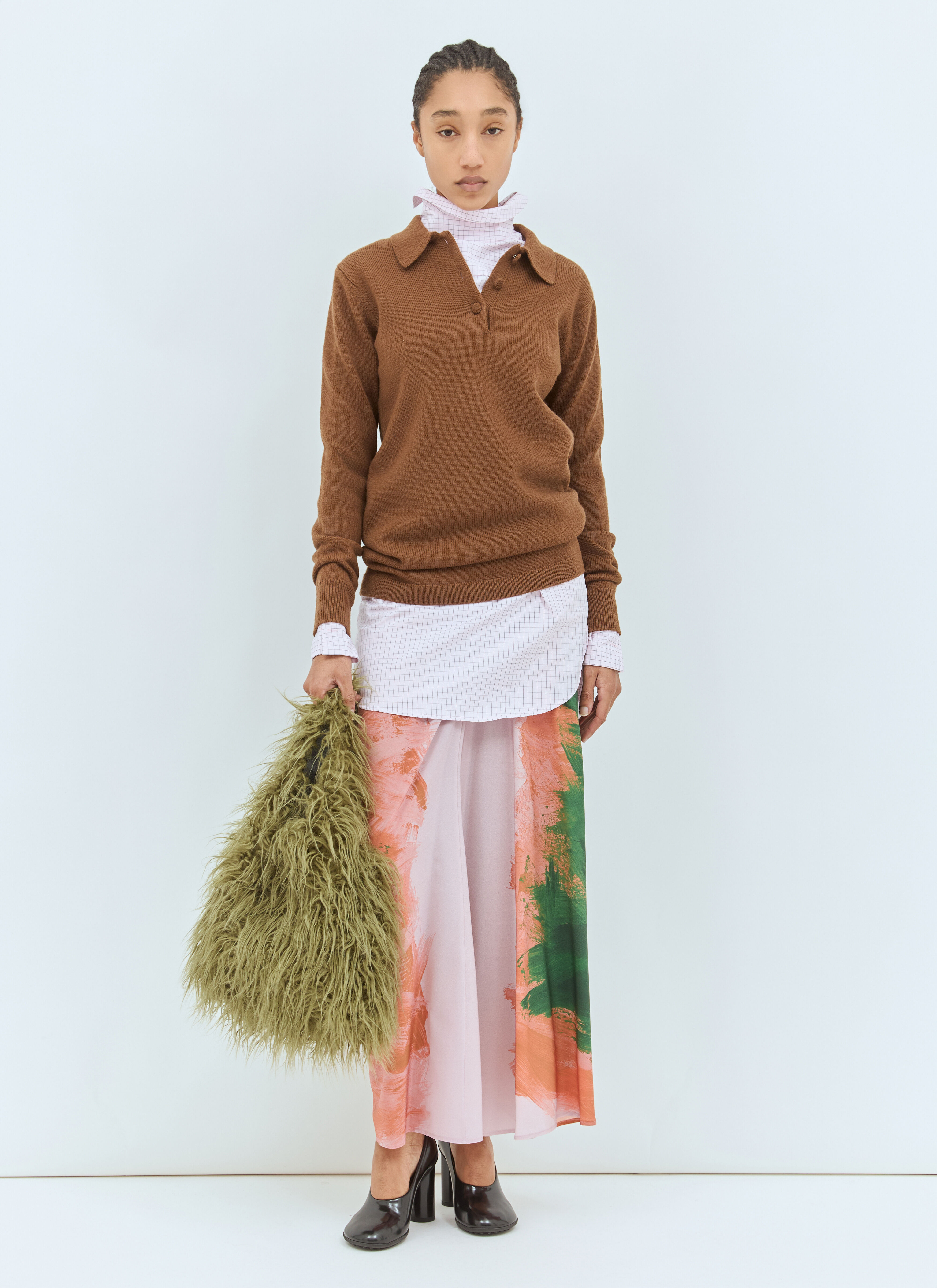 Dries Van Noten Women's' Fluffy Tote Bag in Green | LN-CC®