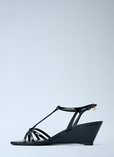 带带楔形凉鞋 Prada 带带楔形凉鞋 黑色 pra0264010