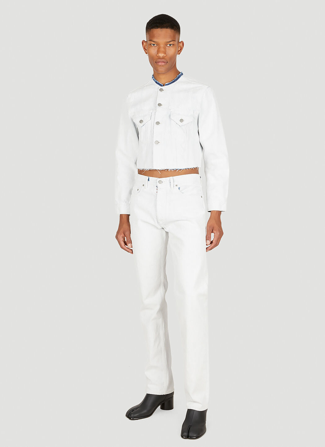 Mens cropped denim online jacket